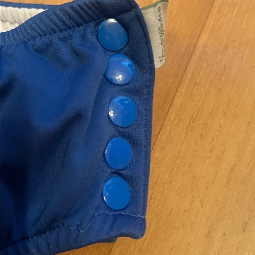 Blue Diaper Cover 24 Months with snap side closure